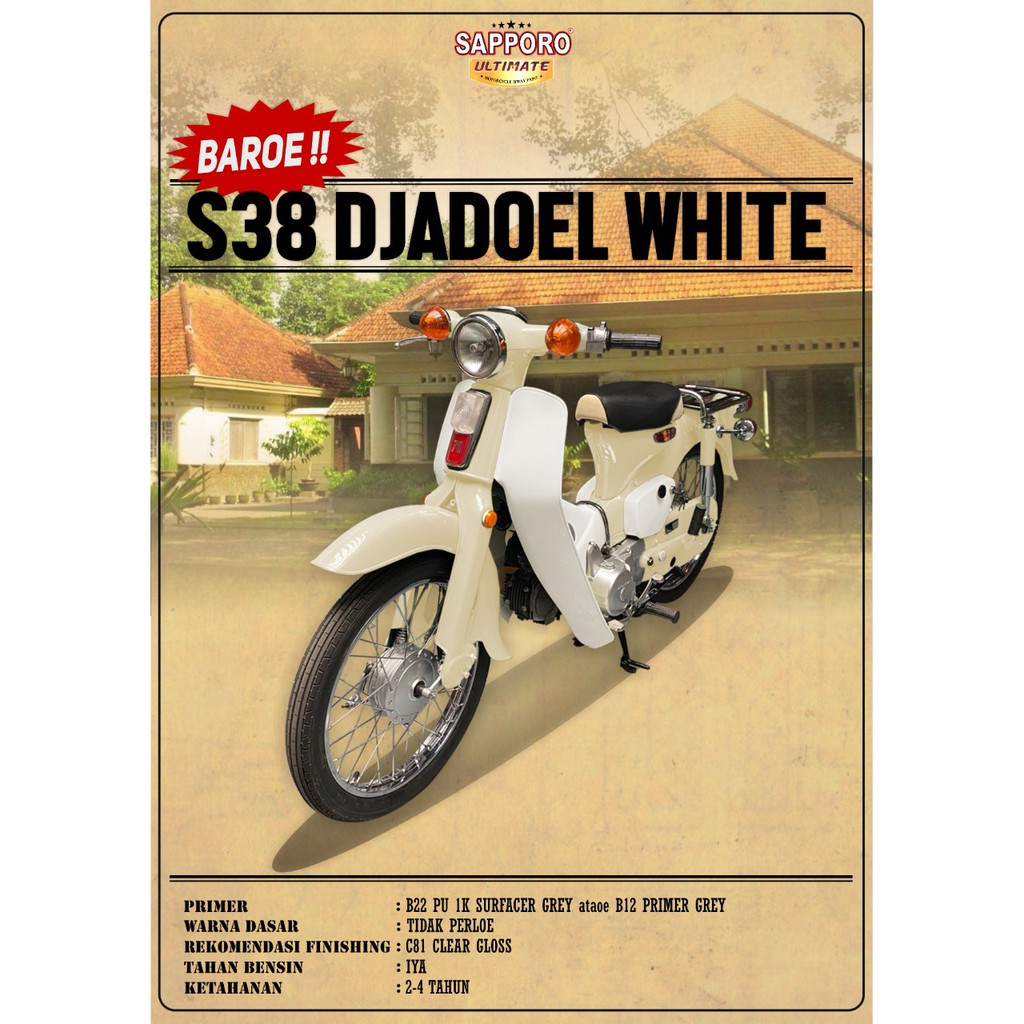 Pilok Sapporo Ultimate JADUL WHITE / DJADOEL WHITE S38 400ML WARNA GADING