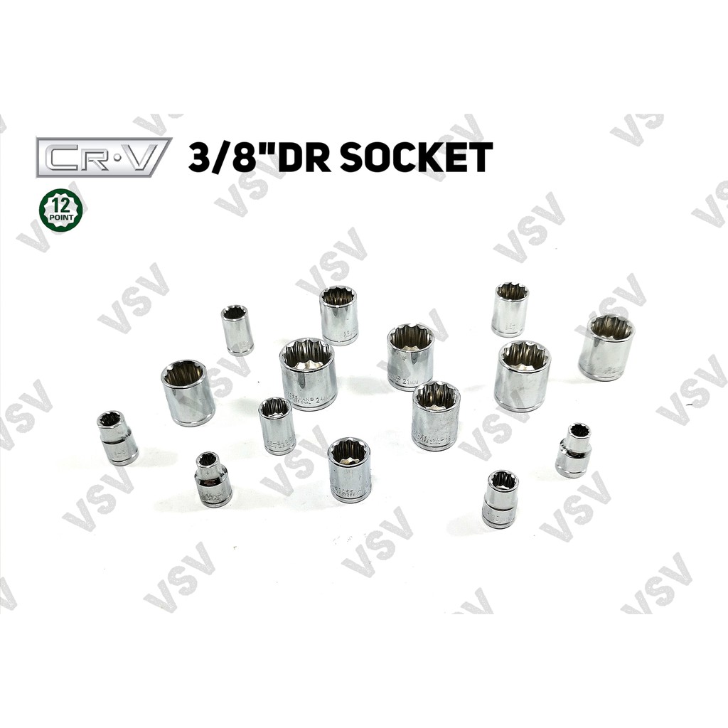 Gestar 3/8&quot;DR kunci Sok 10mm 12PT Kunci Sock Kunci Shock Socket