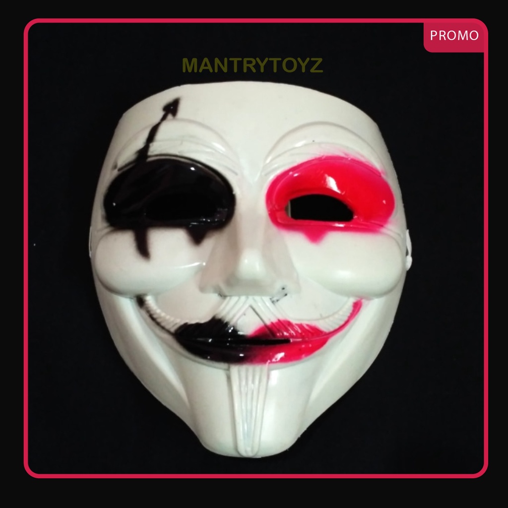 Topeng Anonymous Custom Joker Jabbawokez mainan anak murah free fair ff hecker hacker topeng murah T