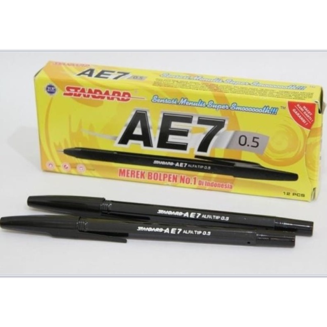 

Pulpen Standard AE7 HITAM / Ballpen Standard AE7 / Pen Bolpoin Standart AE-7