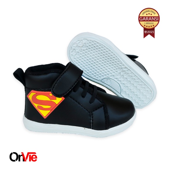 Sepatu Boots Anak Laki-Laki Motif Super Hero | Sepatu Sekolah Anak Onvie