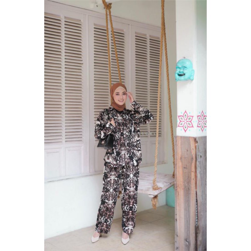 DAILY ONE SET OLLA PREMIUM/ PAJAMAS PIYAMA WANITA PANJANG MUSLIM BUSUI/ RAYON UNIQLO ADEM MURAH HITS