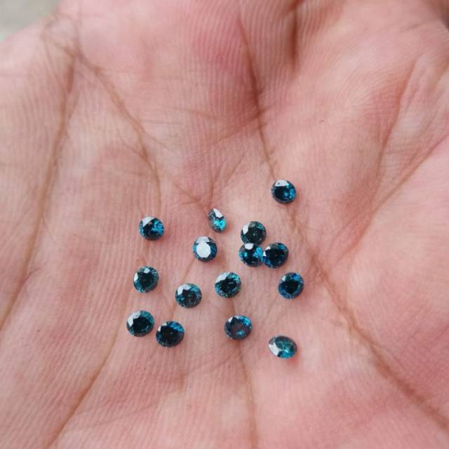 Natural Fancy Blue Diamond (Asli Berlian Biru Treatment)