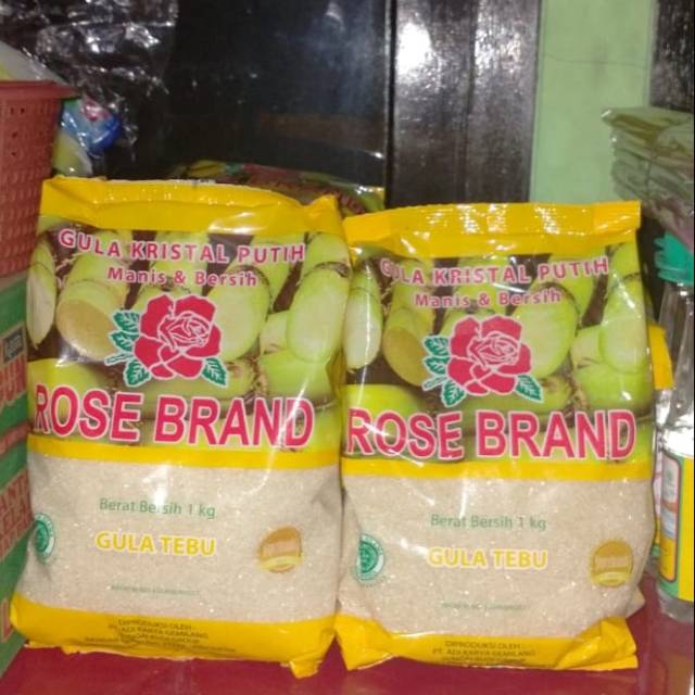 

Gula pasir Rose brand 1kg "kemasan kuning