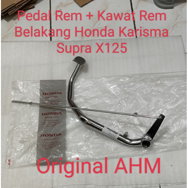 Pedal Rem + Kawat Rem Belakang Honda Karisma Supra X125 Batman Lama Tromol Ori AHM 4650AKPH880