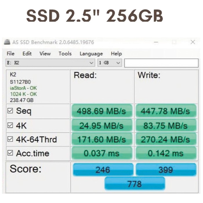 SSD 256GB Merk DST 2.5&quot;mm SATA III 6GB/S