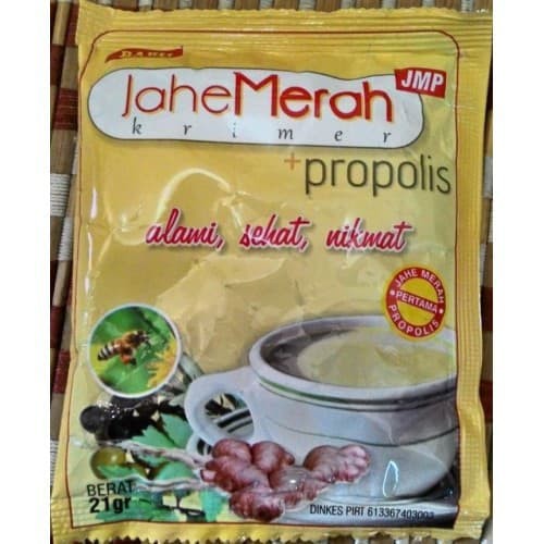 

jahe merah plus propolis sasetan