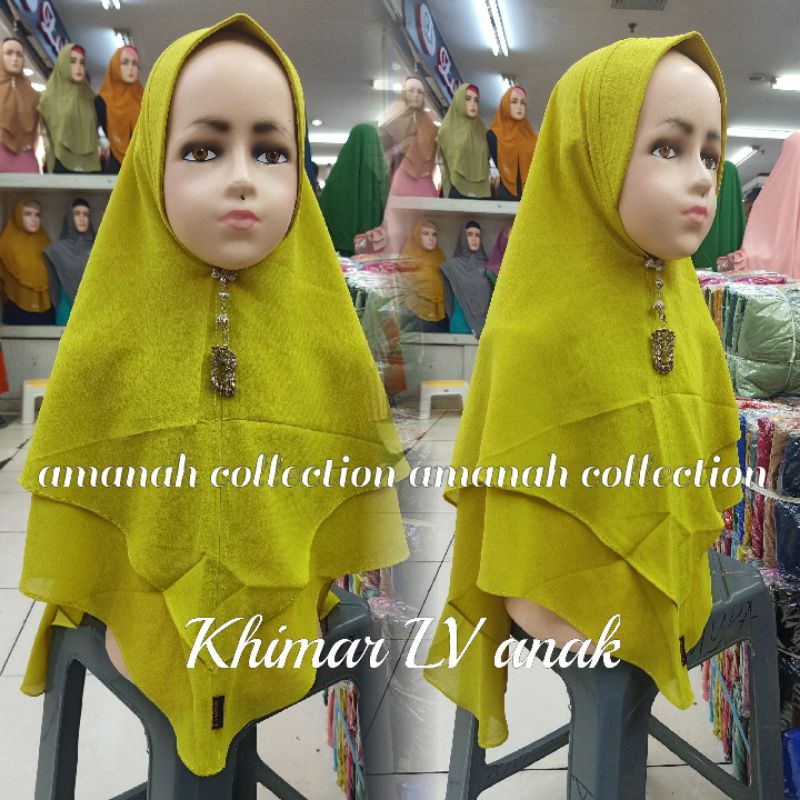 Khimar syar'i anak bahan ceruty babydoll import ORIGINAL