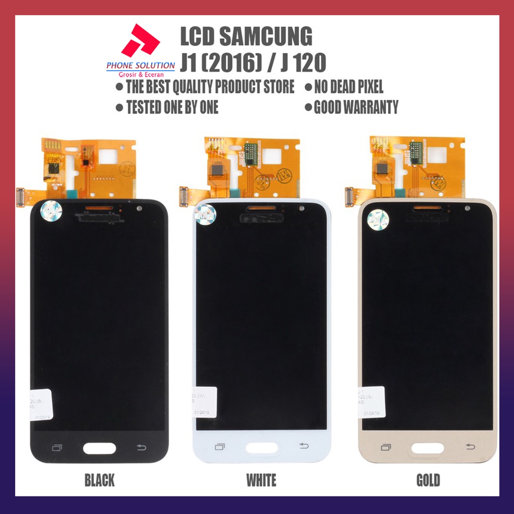 LCD Samsung J1 2016 / J120 Fullset Touchscreen // Supplier LCD Samsung - Garansi 1 Bulan