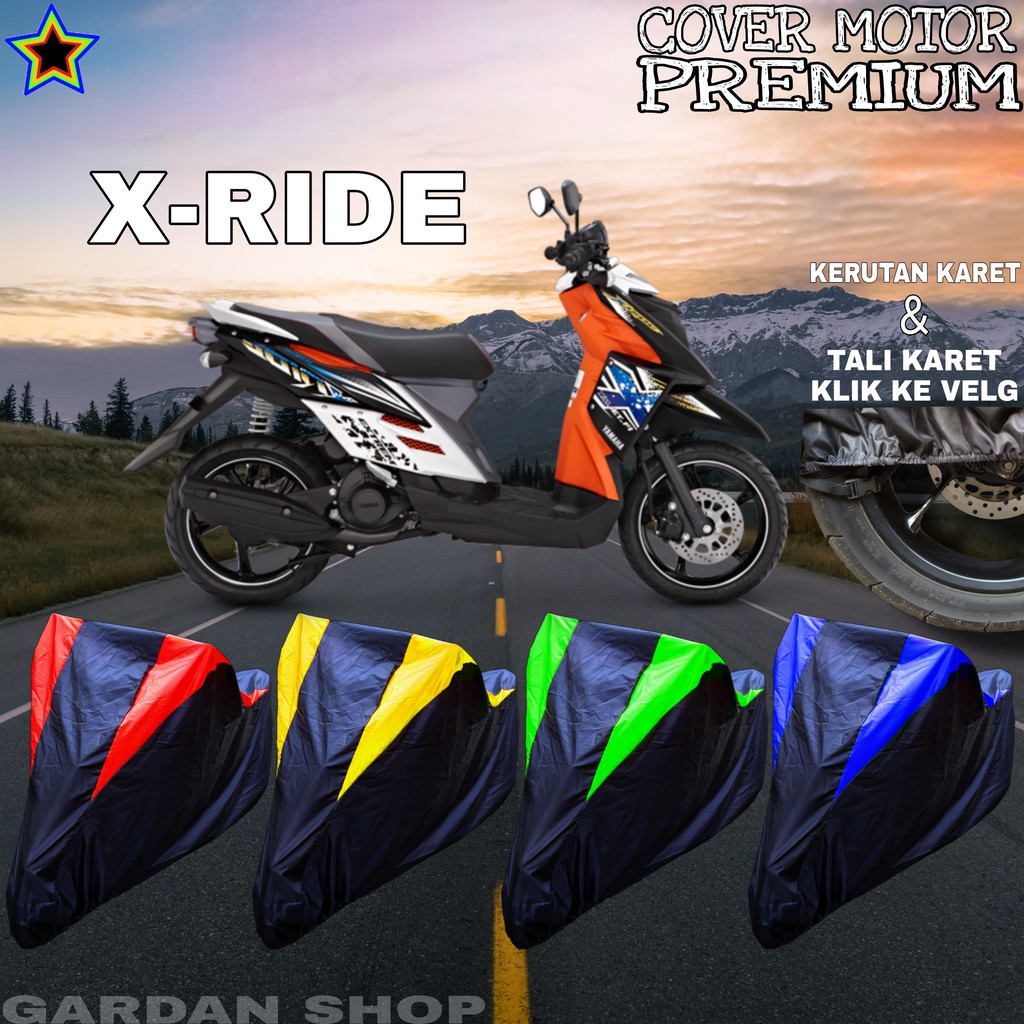 Sarung Motor X-RIDE Hitam KOMBINASI Body Cover Penutup X-ride PREMIUM