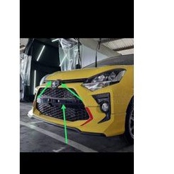 grill bumper mobil agya TRD ayla facelift 2018 up black piano original ready stock