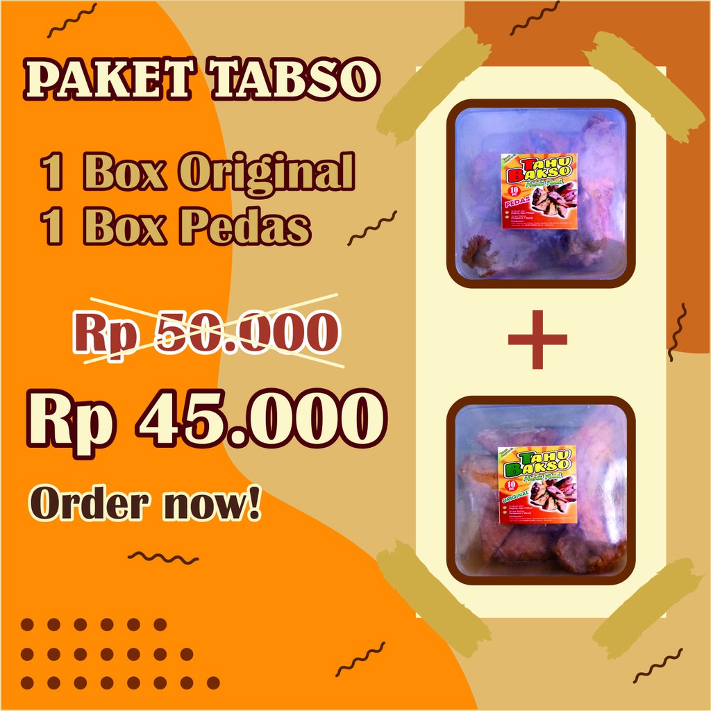 

PAKET TAHU BAKSO/TABSO ORI & PEDAS MURAH | 10PCS/BOX | MURTI FOOD