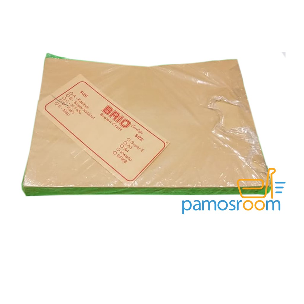 

Amplop Coklat Ukuran Folio / Dokument /Amplop Polos 1pack Isi 100 Lembar