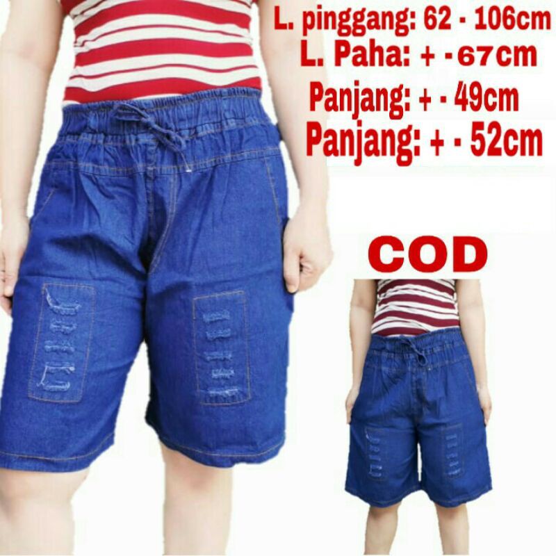 HOT PANTS RIPPED CELANA WANITA CELANA PENDEK JEANS RIPPED HOT PANTS SOBEK
