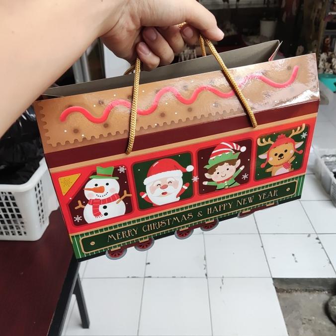 

Kualitas terbaik] Christmas box natal Carousel Kotak hampers Box cookies model TRAIN