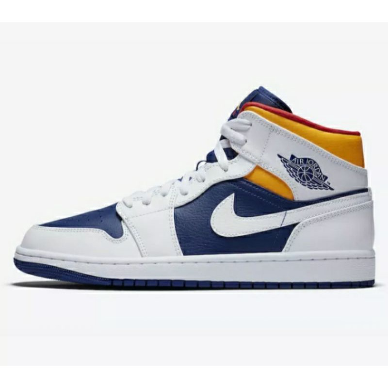 SEPATU JORDAN HIGH PREMIUM RETRO UNISEX SNEAKER WHITE NEVI GOLD SEPATU BASKET ORI PREMIUM 100%