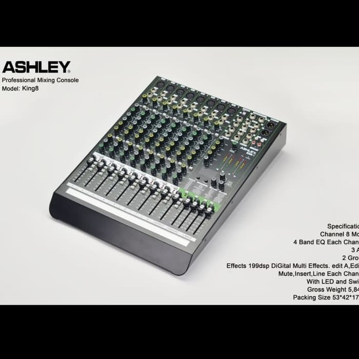 MIXER AUDIO ASHLEY KING8 8 CHANNEL ORIGINAL