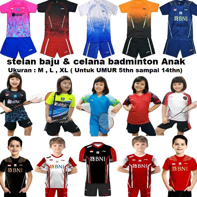 BAJU BADMINTON ANAK / STELAN BADMINTON ANAK / KAOS BADMINTON ANAK TERLARISS...,,,,,