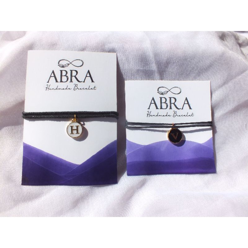 gelang inisial huruf gelang tali nama gelang tali huruf - A-T