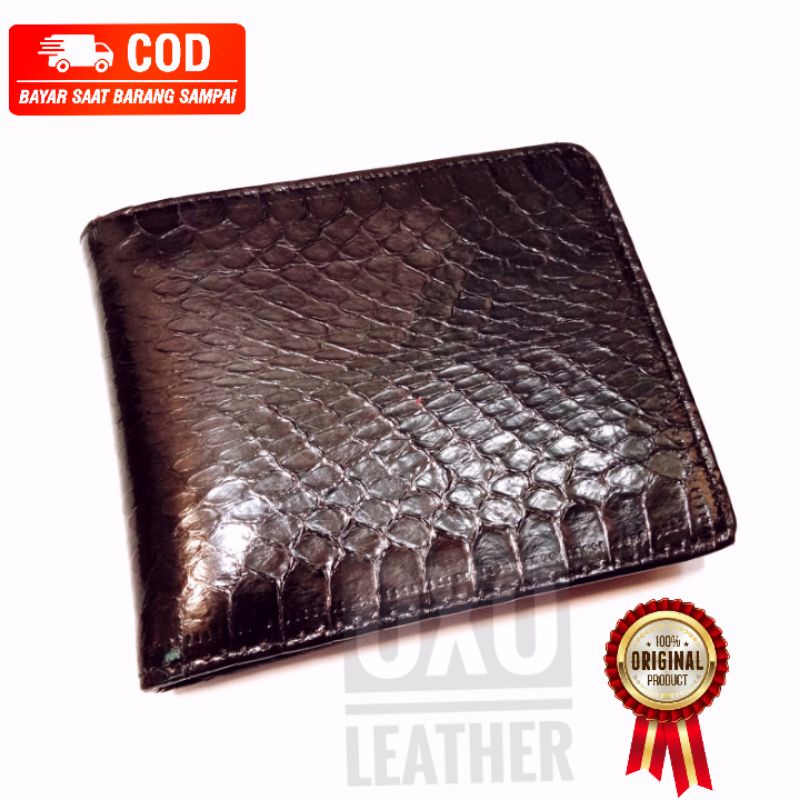 Dompet Kulit Asli Ular Cobra Hitam Dompet Pria Original