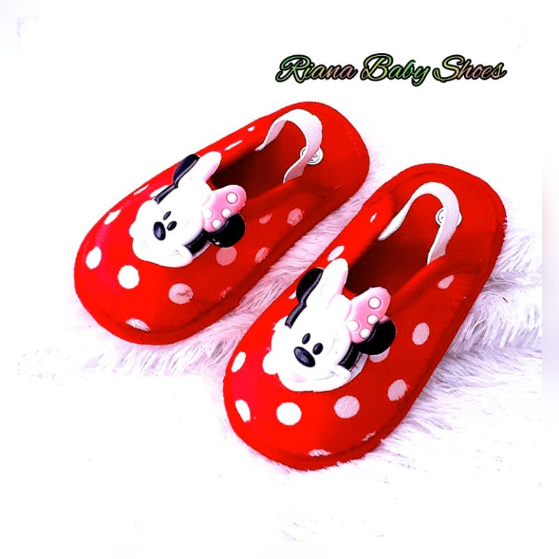 Sandal Slop bayi BAPAU tali motif Mickey mouse murah terbaru usia 6 s/d 18 Bulan