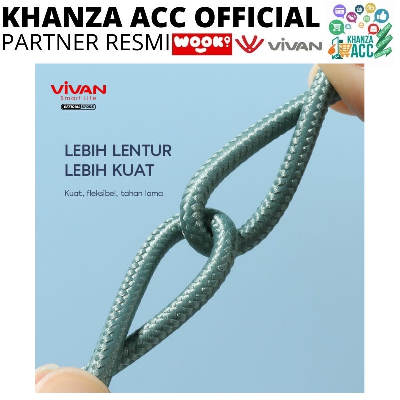 KHANZAACC Kabel Data Gaming VIVAN BWL100 / BWL100S LIGHTNING 2,4A