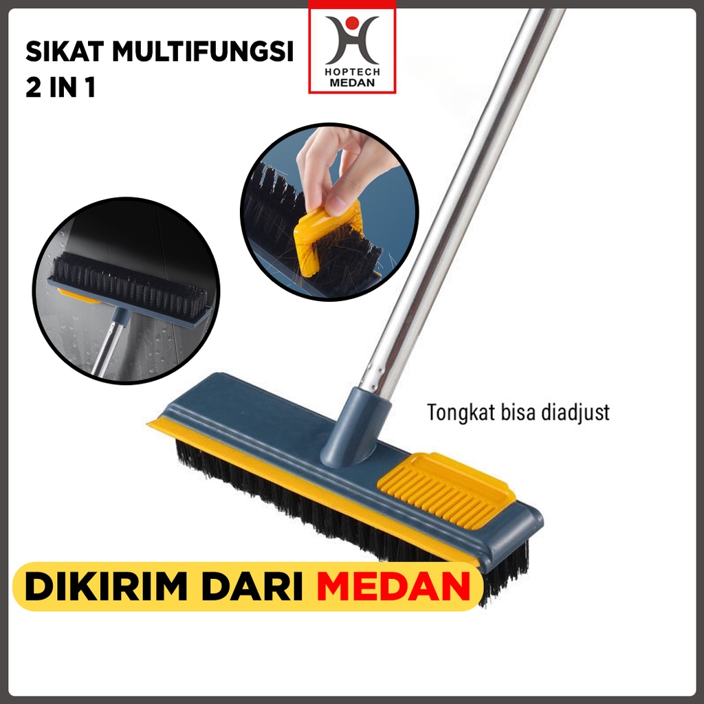 Sikat Dorong Lantai Kamar Mandi/ Alat Sikat Toilet Sikat Gagang Kamar Mandi