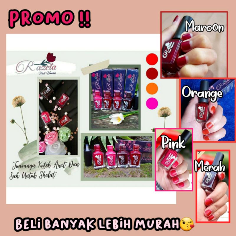 RAZETA NAIL HENNA KUTEK HENNA HALAL CERIA KUTEX HENNA / KUTEK SAH SHOLAT KUTEK AWET