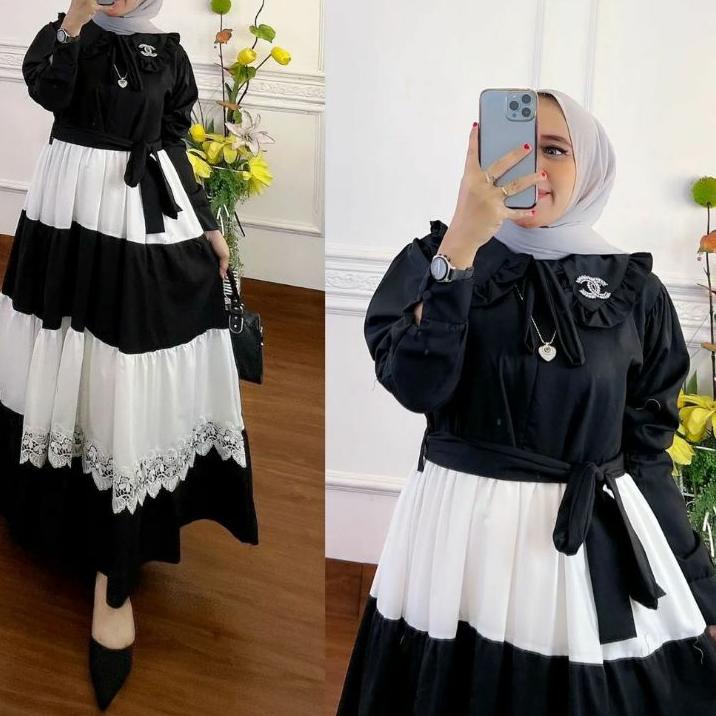 Hot Sale - T.R - Gamis Polos Shakila Asmiranda Dress Maxi  / Gamis Mewah Syakila  2022 / Gamis Musli