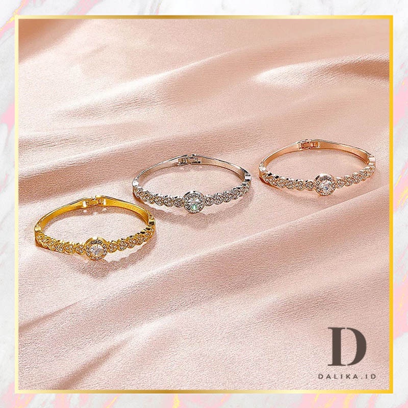 Gelang Wanita Satu Mata Berlian Cantik Fashion Korea Dalika