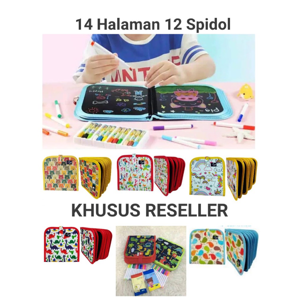 KHUSUS RESELLER BUKU  GAMBAR  PORTABLE MAGIC BOOK ERASABLE 