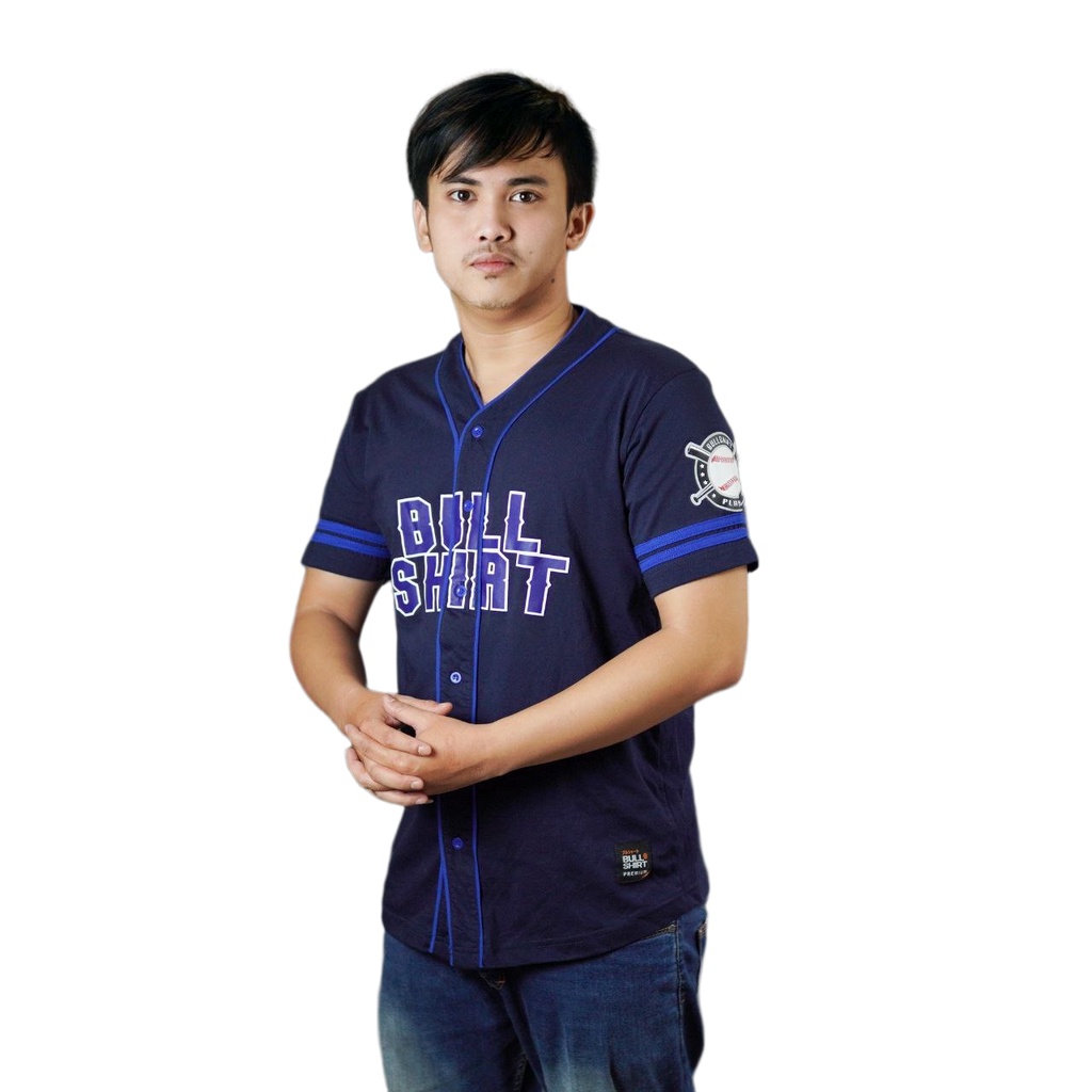 Bullshirt T-Shirt Baseball | Detail - Baju Kaos Pria Cowok Cowo Wanita Unisex - Local Brand Lokal Br