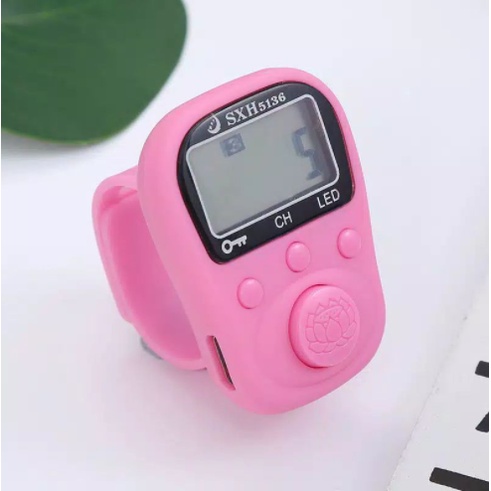 Tasbih Digital LED Cas Charger 5 Channel Premium Original Alat Hitung Finger Count