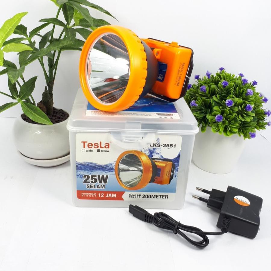 { Barang Restock } x-76 * Senter Kepala Selam TESLA 25 Watt (kedalaman 200Meter) #