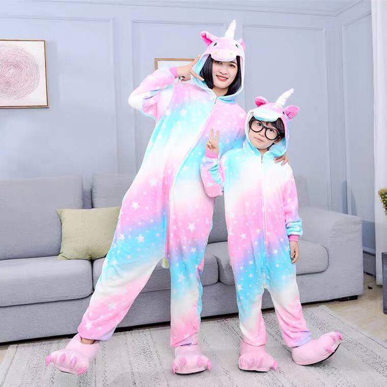 KOSTUM ONESIE BAJU UNICORN COSMIC KUDA PONY PIYAMA IMPOR