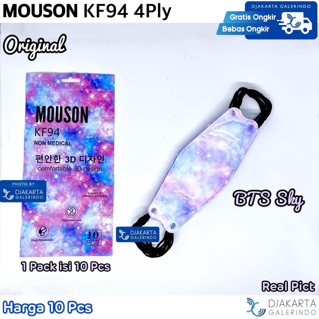 Masker KF94 MOUSON 4Ply Motif Original isi 10Pcs