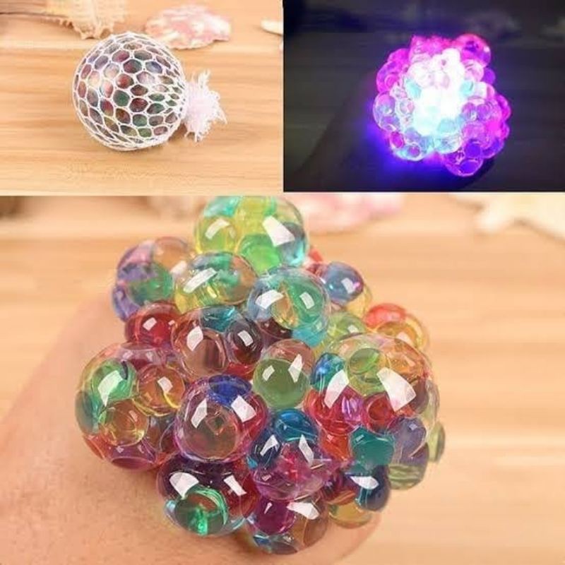 Jual Squishy Rainbow LED / Mesh Ball 