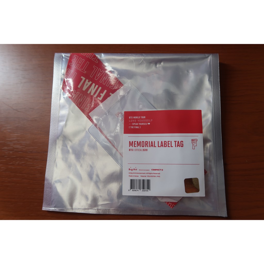 BTS Memorial Label Tag Love Yourself Speak Yourself [The Final]