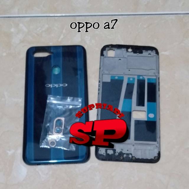 Casing Kesing Back Casing Back Door Full set Frame Lcd Oppo A7 Originl