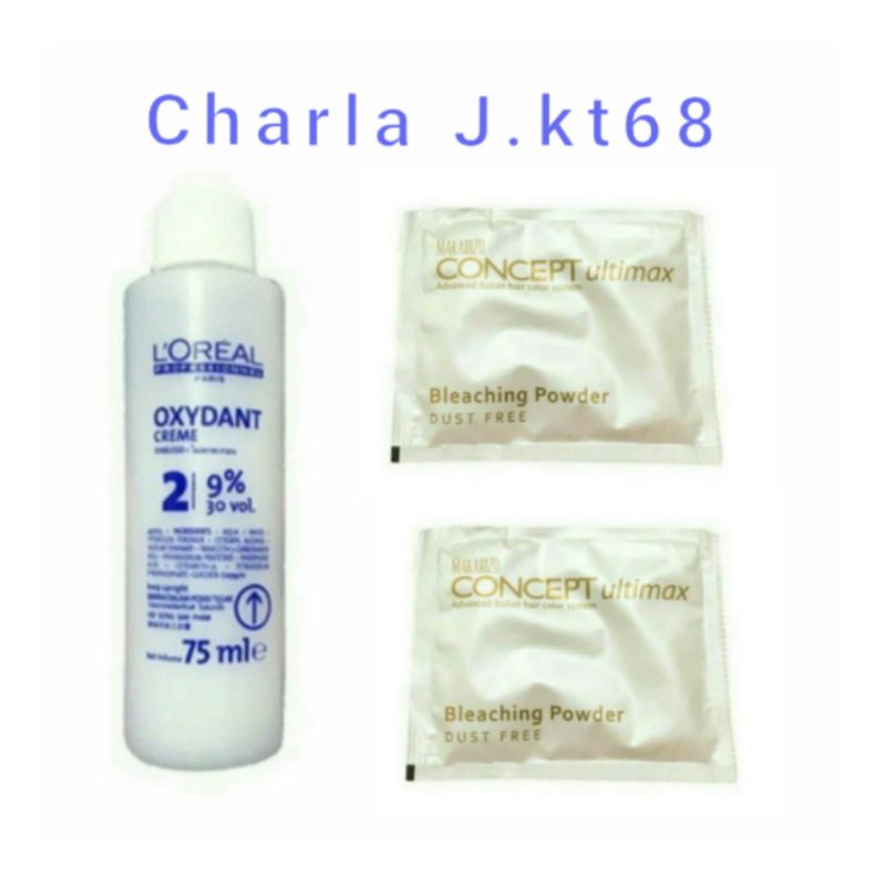 Bleaching Rambut Bleaching Makarizo + Oxidant Loreal