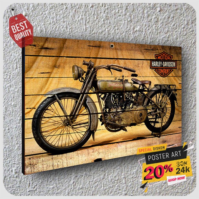 Hiasan dinding dekorasi dinding - pajangan dinding kamar - wall decor - Poster Harley - 203014STA