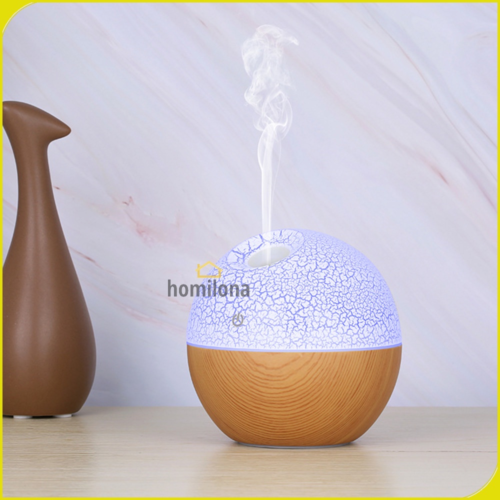 Air Humidifier Ultrasonic Aromatherapy Oil Diffuser RGB Light 130ml - Taffware HUMI J-008 Wooden