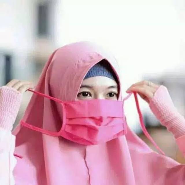 Masker kain tali panjang / masker Hijab