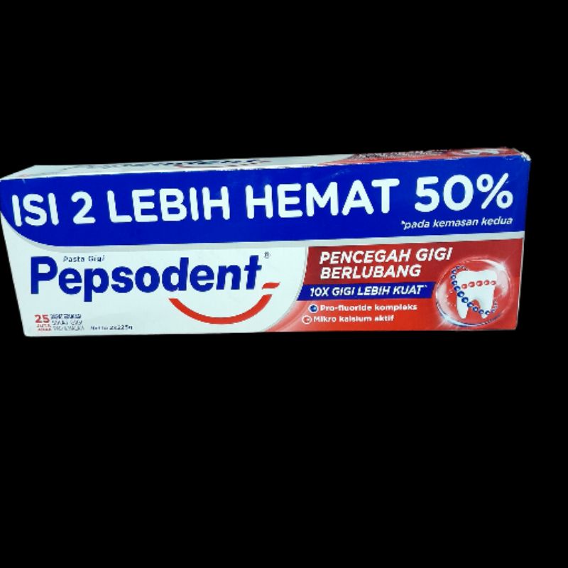 pepsodent pasta gigi pencegah gigi berlubang2 x225 gram murah