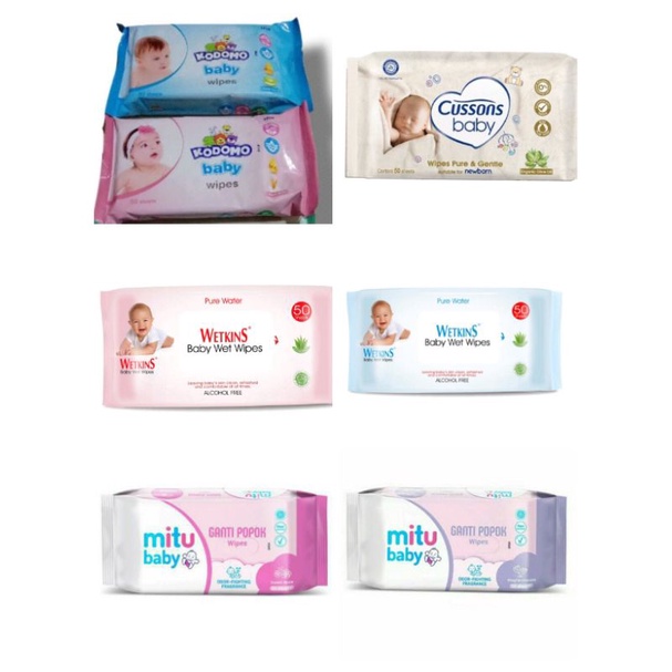Kodomo Wipes 50 sheets, Tisu Basah kodomo 50 lembar, Mitu wipes 50 sheets