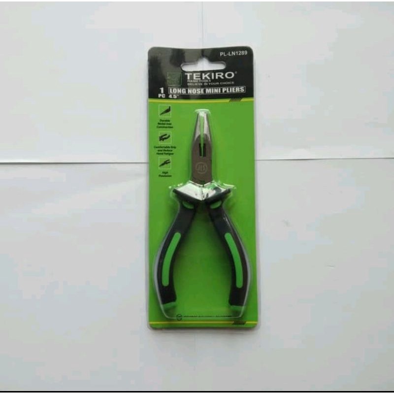 TEKIRO tang lancip MINI 4.5 INCH long nose MINI pliers 4,5inch tang cucut KECIL 4,5&quot; ORIGINAL