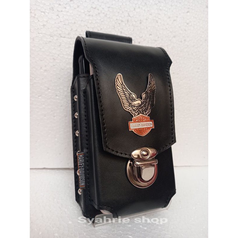 Dompet sarung hp kulit asli 100% logo harley