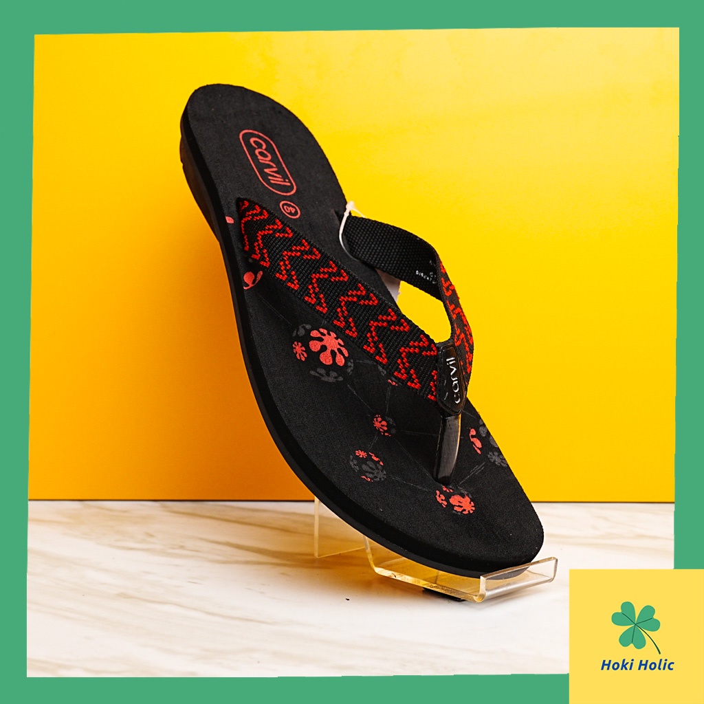 Carvil Wanita - Sandal Jepit Wanita Carvil Sendal Santai Cewek Perempuan 36-40 Carvil Lamode Original
