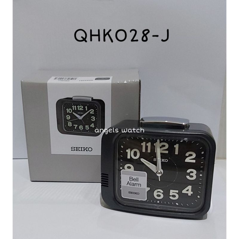 Jam weker beker seiko qhk028J hitam