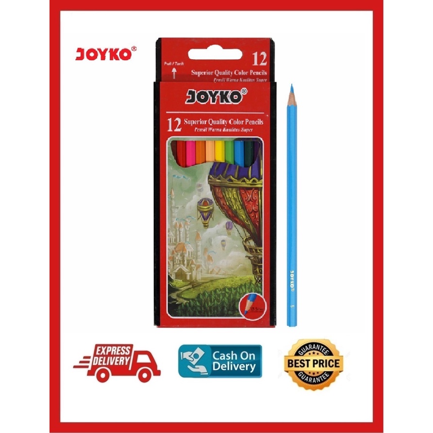 

PENSIL 12 WARNA JOYKO PANJANG MURAH